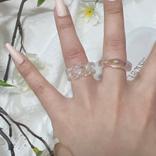 Load image into Gallery viewer, Clear Chain and Penta Ring Set