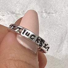 Load image into Gallery viewer, Silver Lucky Chain Ring (Silver 925, Adjustable)