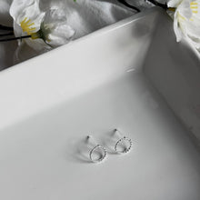 Load image into Gallery viewer, Silver Round Stud Earrings