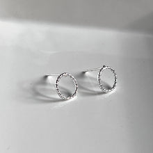 Load image into Gallery viewer, Silver Round Stud Earrings