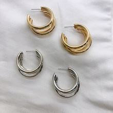 Load image into Gallery viewer, Trio Pipe Earrings (Gold/Silver)