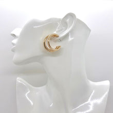 Load image into Gallery viewer, Trio Pipe Earrings (Gold/Silver)