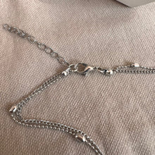 Load image into Gallery viewer, Silver Heart Double Chocker Necklace