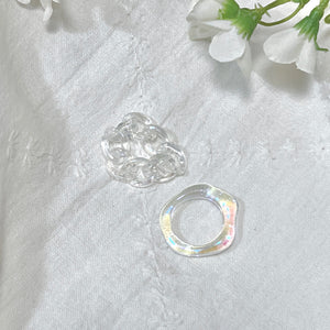 Clear Chain and Penta Ring Set