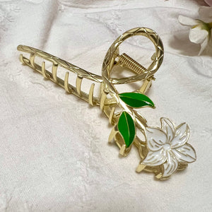 White Lily Hair Claw