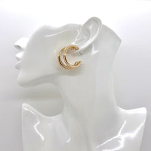 Load image into Gallery viewer, Trio Pipe Earrings (Gold/Silver)
