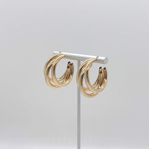 Trio Pipe Earrings (Gold/Silver)