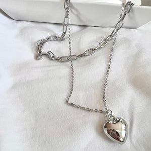 Double Layered Heart Pendant