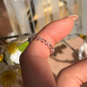Simple Heart Silver Ring (Silver 925, Adjustable)